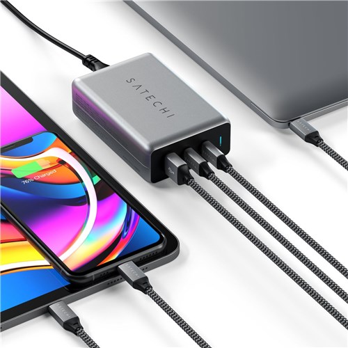 Satechi 100W USB-C/A 3 Port PD GaN Compact Charger