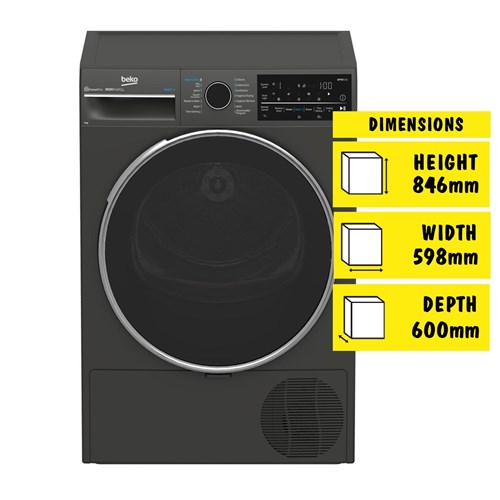 Beko BDPB904HG 9kg Hybrid Heat Pump Dryer (Graphite)