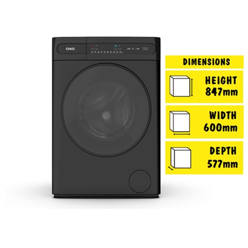 CHiQ WDFL8T48B3 8kg/5kg Front Load Washer Dryer Combo (Black)