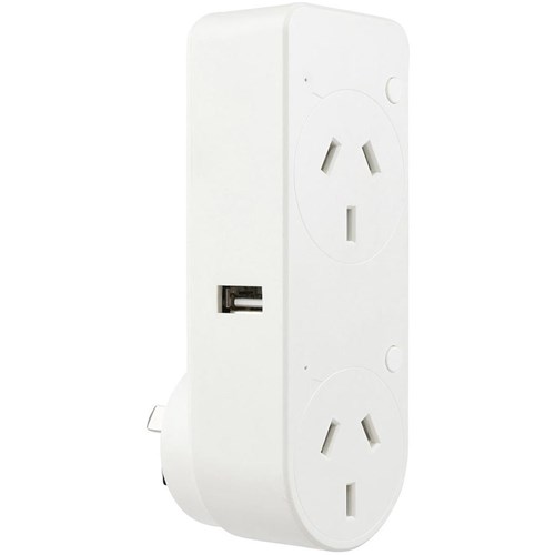Brilliant Smart Wi-Fi Double Outlet with USB-A & USB-C