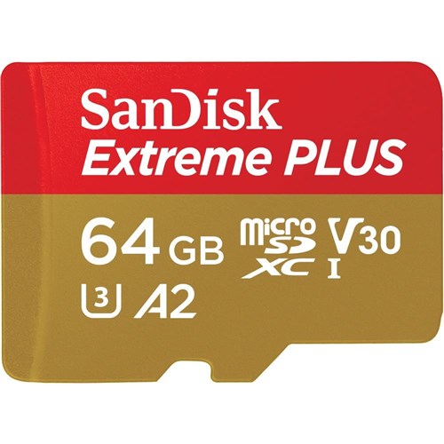 SanDisk Extreme PLUS microSDXC 64GB 200MB/s Memory Card [2022]