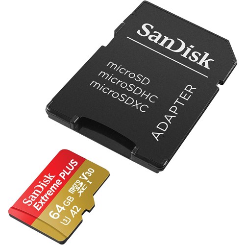 SanDisk Extreme PLUS microSDXC 64GB 200MB/s Memory Card [2022]