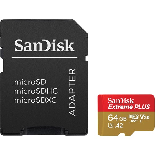 SanDisk Extreme PLUS microSDXC 64GB 200MB/s Memory Card [2022]