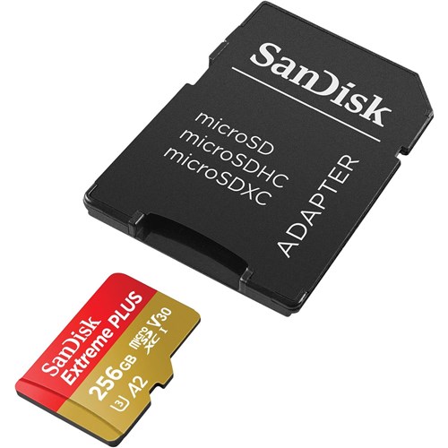 SanDisk Extreme PLUS microSDXC 256GB 200MB/s Memory Card [2022]
