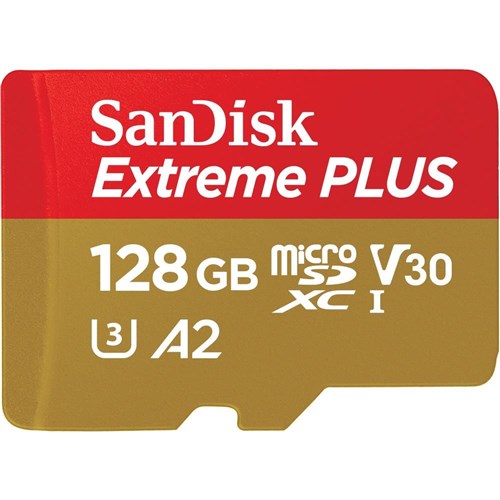 SanDisk Extreme PLUS microSDXC 128GB 200MB/s Memory Card [2022]