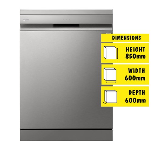 LG XD3A25PS 15-Place Setting Freestanding Dishwasher (Platinum Steel)