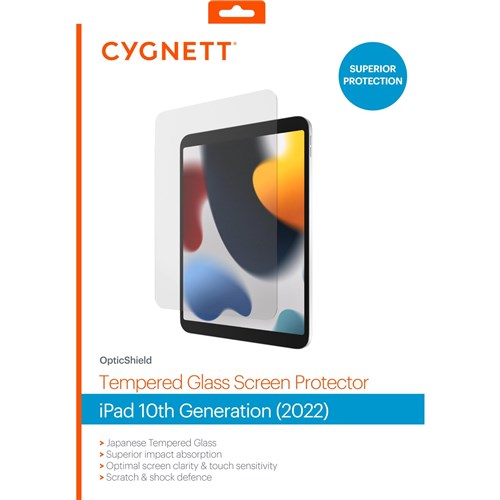 Cygnett OpticShield Glass Screen Protector for iPad A16/10.9' 10th Gen