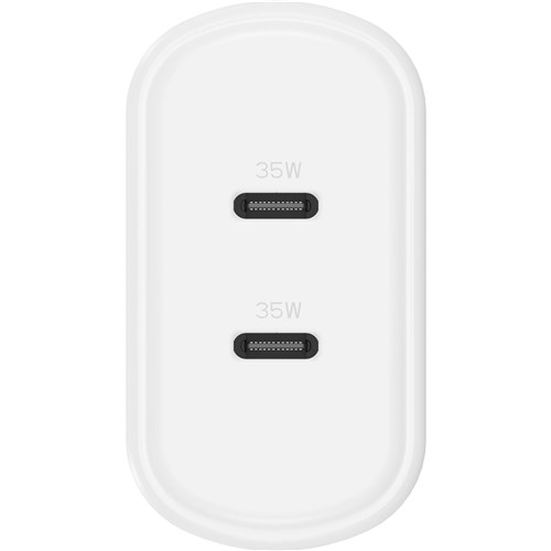 Cygnett PowerPlus 35W Dual USB-C Wall Charger (White)