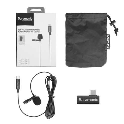 Saromonic LAVMICRO U3A Lapel Microphone (USB-C)