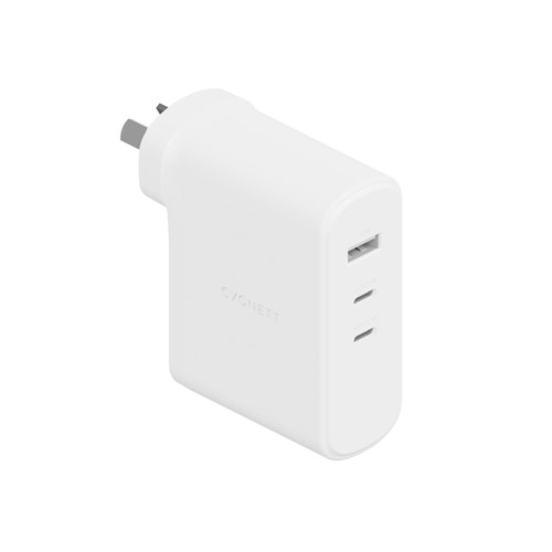 Cygnett PowerMaxx 100W MultiPort GaN Wall Charger (White)