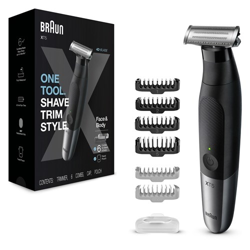 Braun XT5200 Series X Wet & Dry Hybrid Trimmer (Black/Grey Metal)