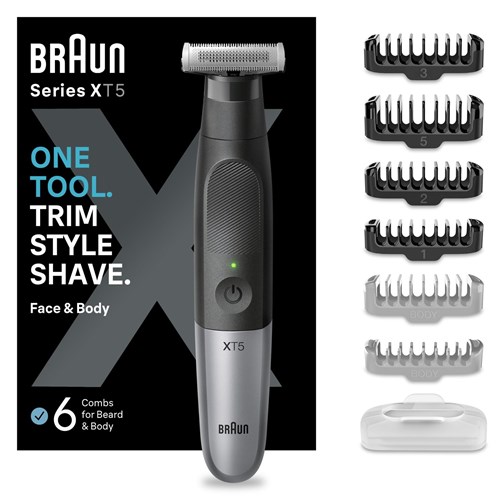 Braun XT5200 Series X Wet & Dry Hybrid Trimmer (Black/Grey Metal)