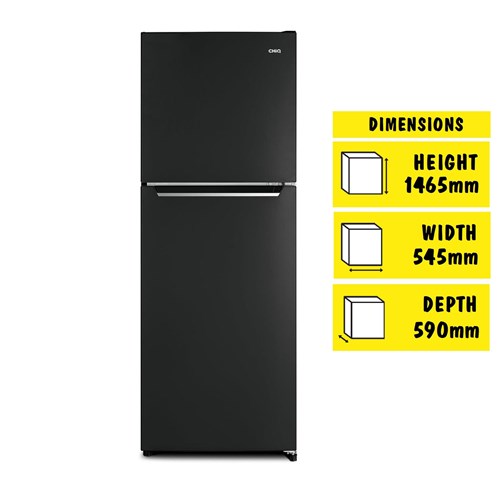 CHiQ CTM201NB3 202L Top Mount Fridge (Black)