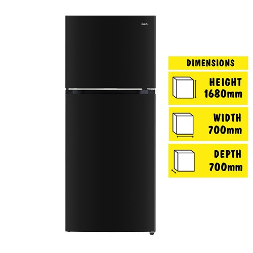 CHiQ CTM407NB3 410L Top Mount Fridge (Black)