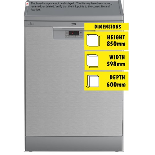 Beko BDFB1410X 14 Place Setting Freestanding Dishwasher (Stainless)