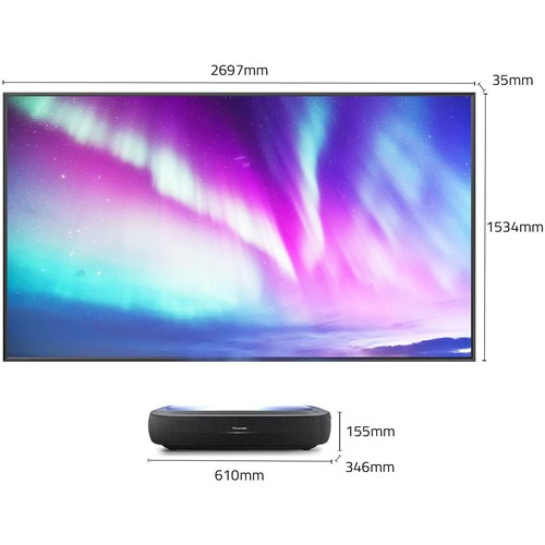 Hisense L9H TriChroma Laser TV 120' 4K Ultra Short Throw Smart Projector with Screen [2023]