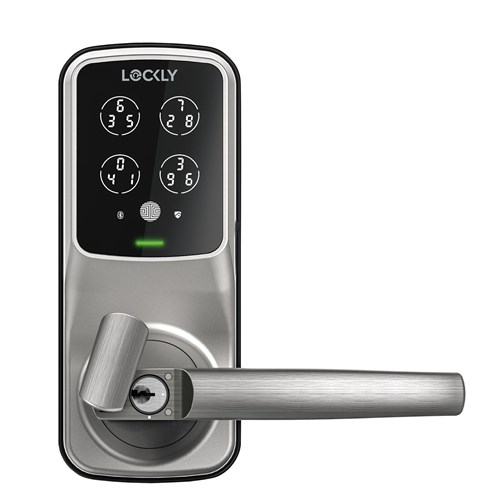 Lockly Secure Pro Latch Edition Door Lock with WiFi Hub (Satin Nickel)