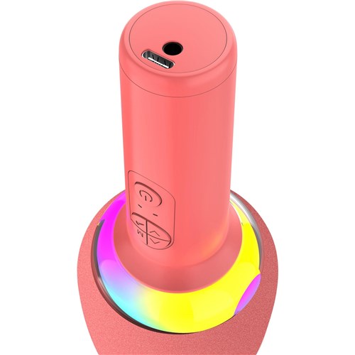 XCD Bluetooth Karaoke Microphone with Speaker (Coral)