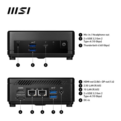 MSI Cubi 5 12M-018AU Mini Desktop PC NUC (Intel i7)[1TB]