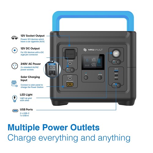 NRG Vault PV500 500W Portable Power Station
