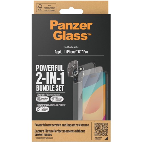 PanzerGlass 2-in-1 Protections Bundle for iPhone 15 Pro