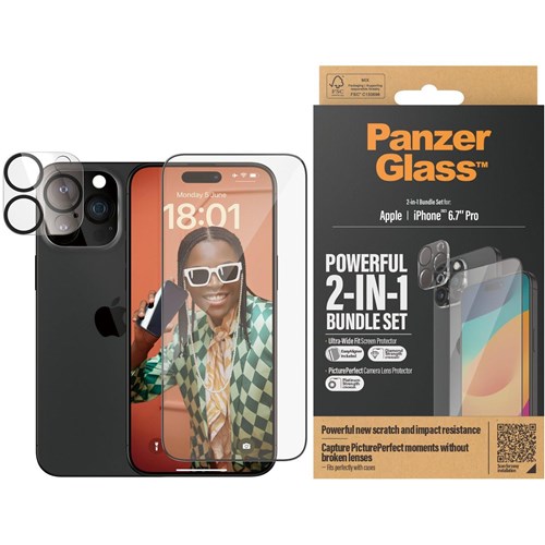 PanzerGlass 2-in-1 Protections Bundle for iPhone 15 Pro Max
