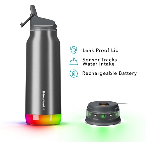 HidrateSpark Pro 946ml Straw Smart Drink Bottle (Stainless Steel)