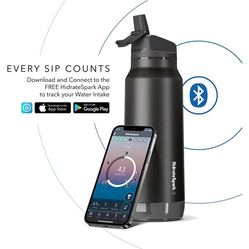 HidrateSpark Pro 946ml Straw Smart Drink Bottle (Black)