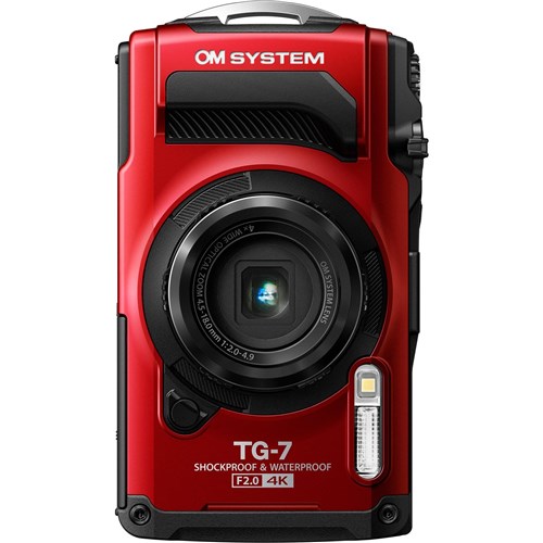 OM System TG-7 Tough Digital Camera (Red)