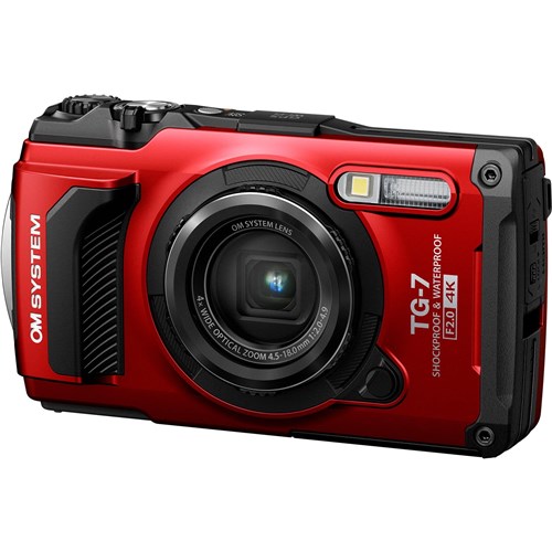 OM System TG-7 Tough Digital Camera (Red)