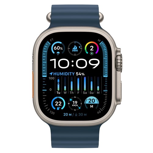 Apple Watch Ultra 2 49mm Titanium Case GPS + Cellular Ocean Band (Blue)