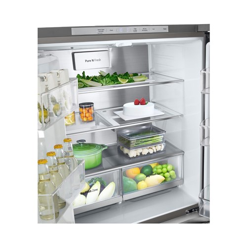 LG GF-LN500PL 506L Slim French Door Fridge (Stainless) [Non-Plumbed]