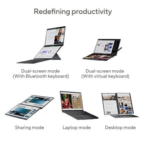 Asus Zenbook Duo EVO 14' 3K OLED Laptop (1TB) [Intel Ultra 9 185H]