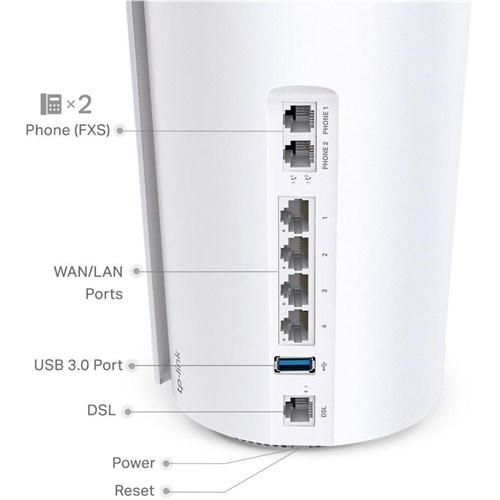 TP-Link Deco AX5400 VDSL Whole Home Mesh Wi-Fi 6 Modem Router