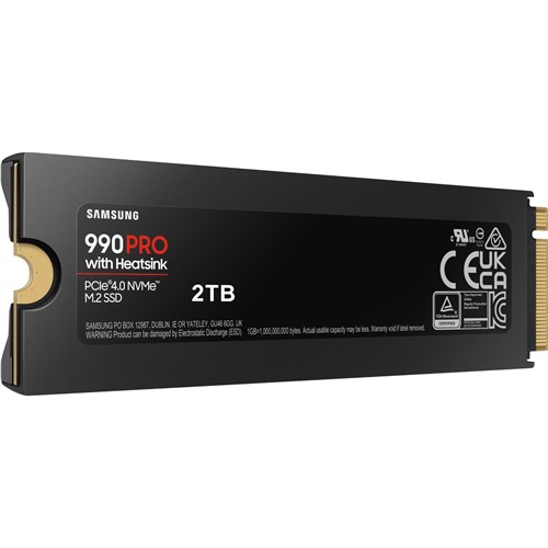 Samsung 990 PRO 2TB NVME SSD Heatsink