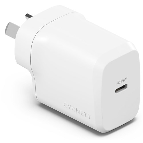 Cygnett Powerplus 25W USB-C Wall Charger (Black)