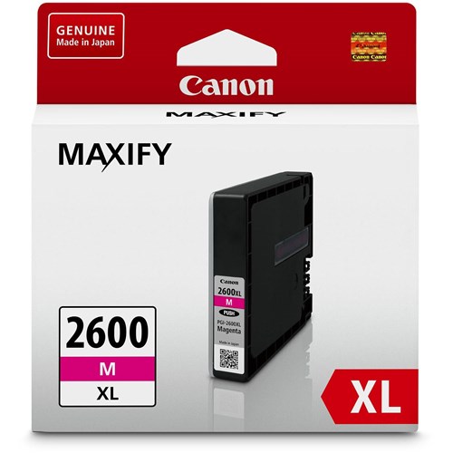 Canon Maxify PGI2600XL High Capacity Ink Cartridge (Magenta)