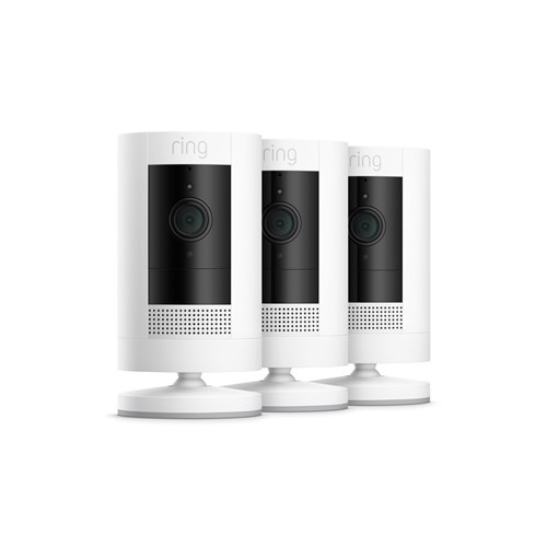 Ring Stick Up Camera Indoor/Outdoor with Battery 3 Pack (White)