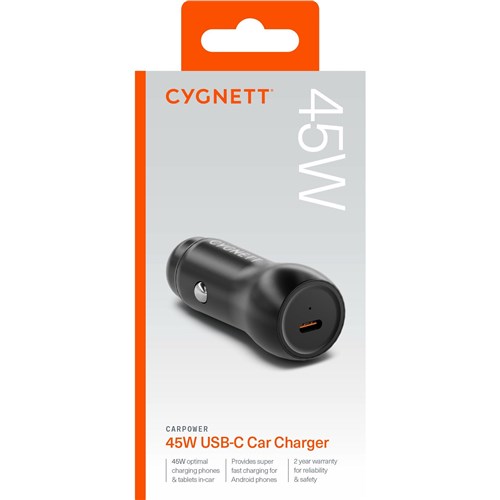 Cygnett Car Power 45W USB-C Car Charger