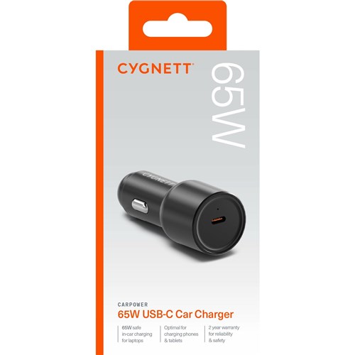 Cygnett Car Power 65W USB-C Car Charger
