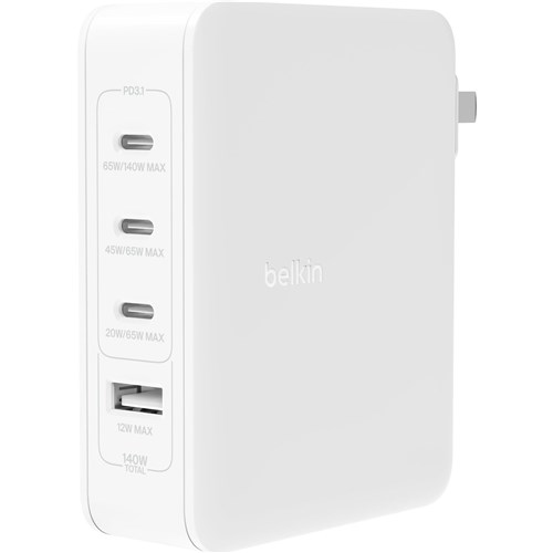 Belkin BoostCharge Pro 4-Port GaN 140W Wall Charger