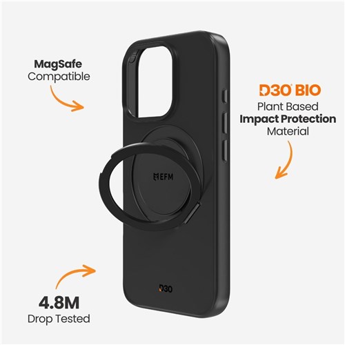 EFM Alta Case with D3O Bio for iPhone 16 Pro Max (Black)