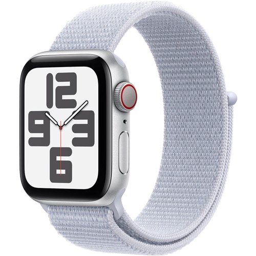 Apple Watch SE 40mm Silver Aluminium Case GPS + Cellular  Sport Loop (Blue Cloud) [2024]