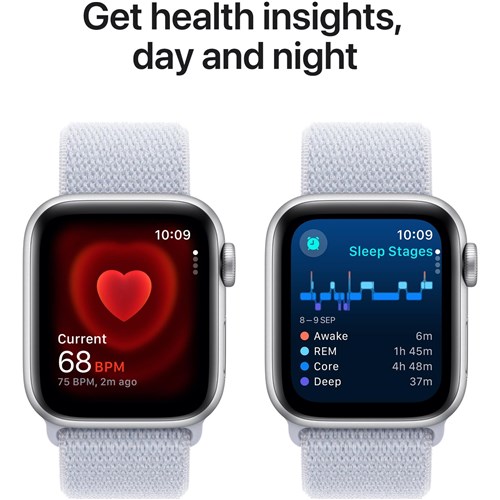 Apple Watch SE 40mm Silver Aluminium Case GPS + Cellular  Sport Loop (Blue Cloud) [2024]
