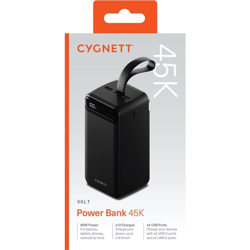 Cygnett Volt 45.000 mAh Power Bank (Black)